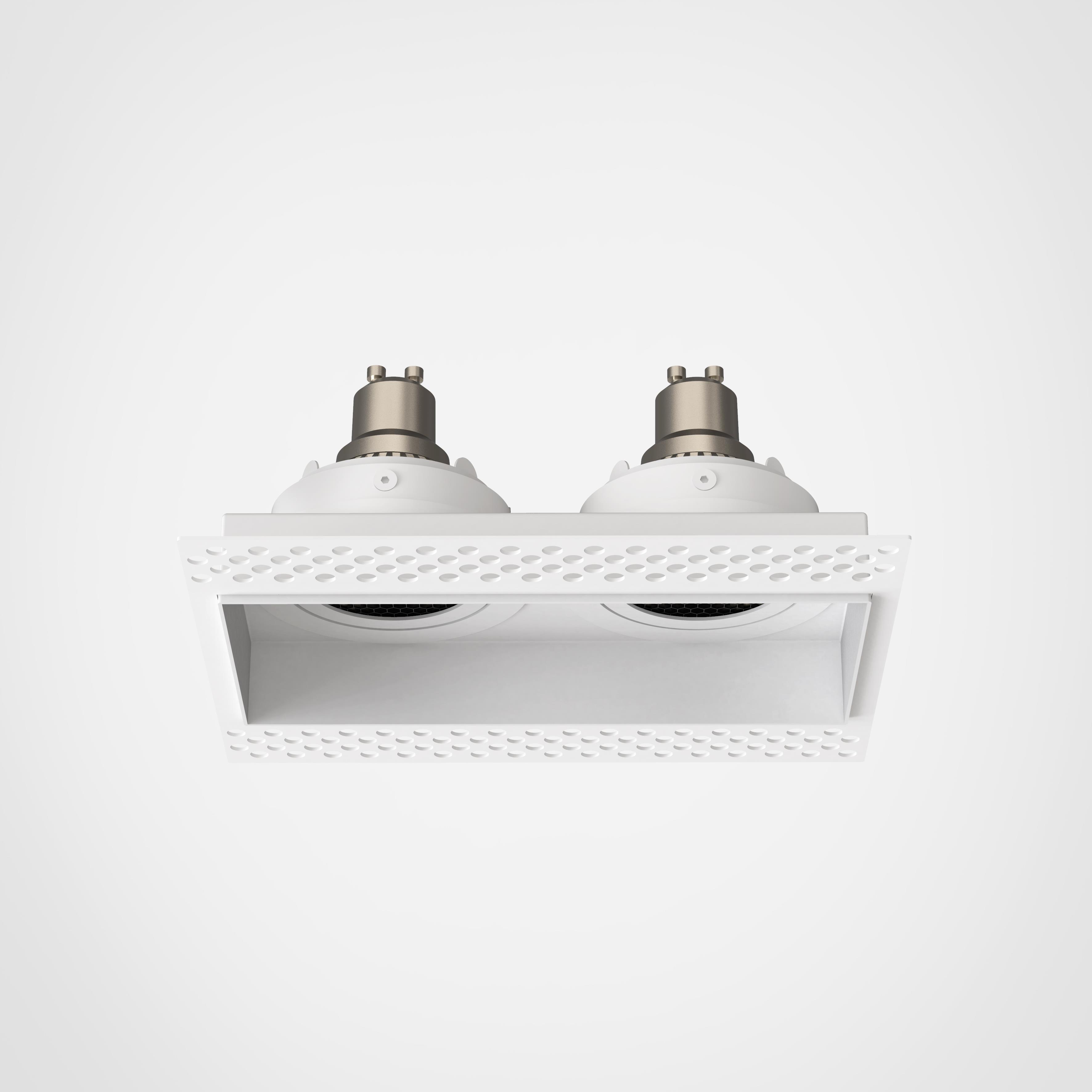 Afbeeldingen van Trimless Square Twin Adjustable Matt White