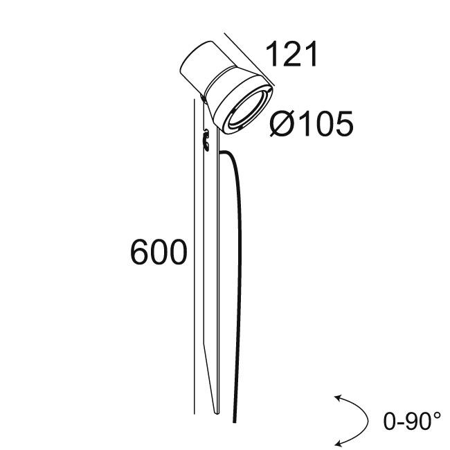 Afbeeldingen van KIX II PIN 24V 93011 N IP65 LED - 3000K - CRI90 - 11°