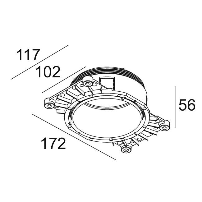 Afbeeldingen van MOUNTING KIT R102 TRIMLESS O.F.A.