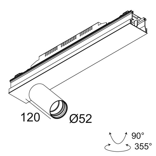 Afbeeldingen van SPY 52 M10 93020 B IP20 LED - 3000K - CRI90 - 20°