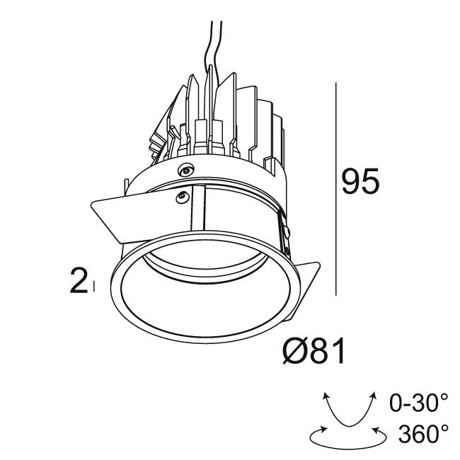 Afbeeldingen van DEEP RINGO OK LED 92733 B IP23/20 LED - 2700K - CRI90 - 33°