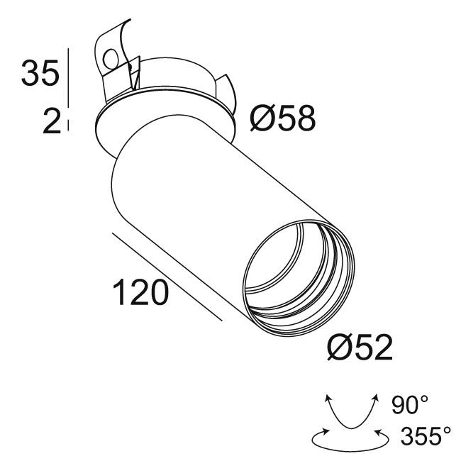 Afbeeldingen van SPY 52 CLIP 92720 B-B IP20 LED - 2700K - CRI90 - 20°