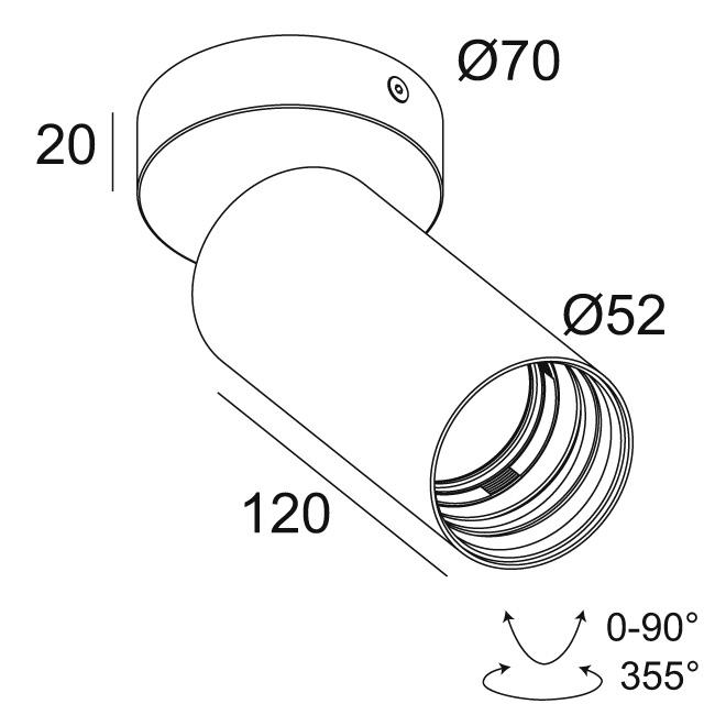 Afbeeldingen van SPY 52 ON 92720 B IP20 LED - 2700K - CRI90 - 20°