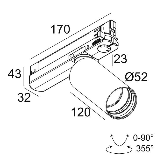 Afbeeldingen van SPY 52 92720 ADM W IP20 LED - 2700K - CRI90 - 20°