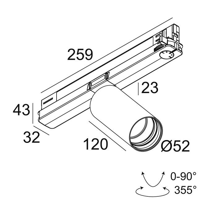 Afbeeldingen van SPY 52 93020 ADM DIM5 B IP20 LED - 3000K - CRI90 - 20°