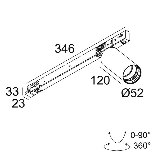 Afbeeldingen van SPY 52 92720 ADM SLIM DIM5 B IP20 LED - 2700K - CRI90 - 20°