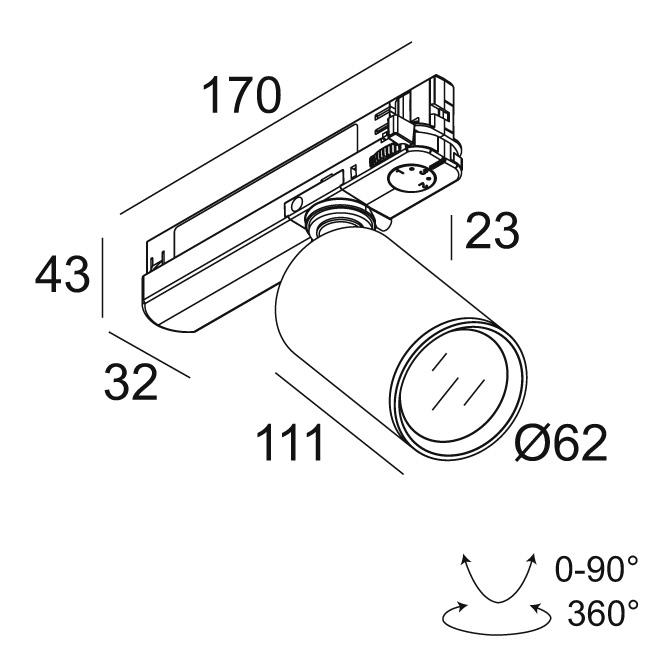 Afbeeldingen van SPY FOCUS LP 930 ADM W IP20 LED - 3000K - CRI90 - 843°