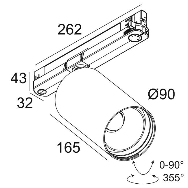 Afbeeldingen van SPY 90 92730 ADM DIM5 B IP20 LED - 2700K - CRI90 - 30°