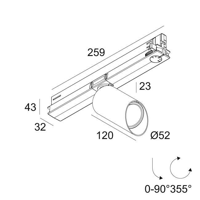 Afbeeldingen van SPY 52 WALLWASH 927 ADM DIM5 B IP20 LED - 2700K - CRI90