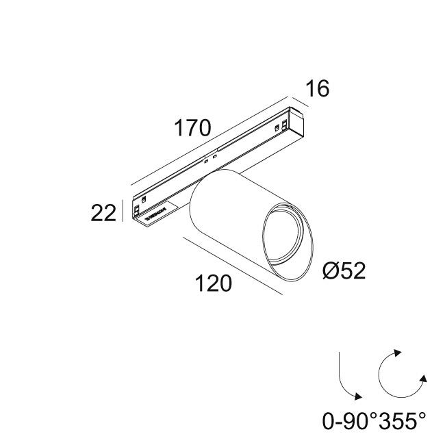 Afbeeldingen van M26L - SPY 52 WALLWASH 927 MDL FBR IP20 LED - 2700K - CRI90