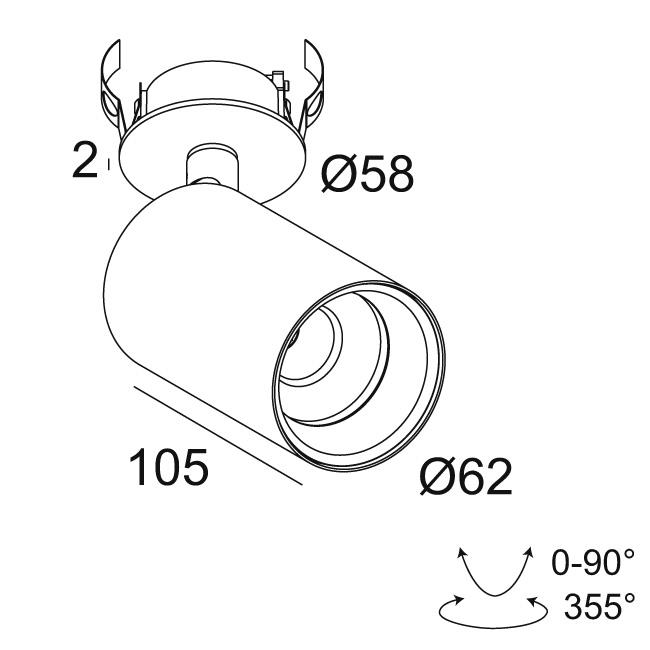 Afbeeldingen van SPYCO CLIP AC 93033 DIM8 W IP20 LED - 3000K - CRI90 - 33°