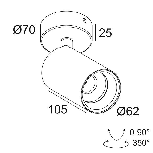 Afbeeldingen van SPYCO ON AC 92733 DIM8 W IP20 LED - 2700K - CRI90 - 33°