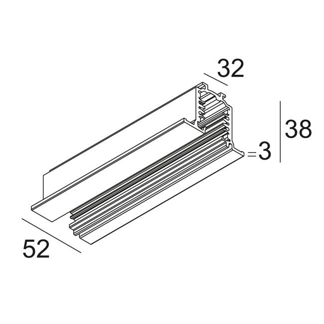 Afbeeldingen van TRACK 3F DIM IN 3m W IP20