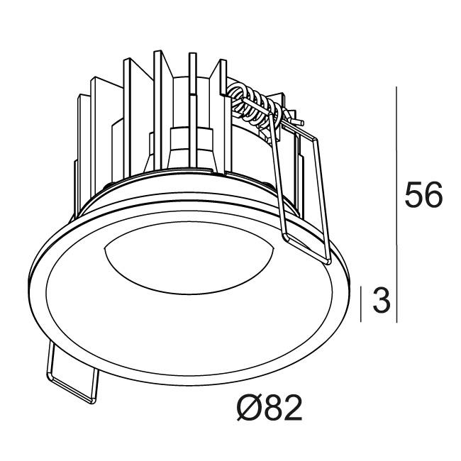 Afbeeldingen van REO X 92733-65 S1 A IP65 LED - 2700K - CRI90 - 33°