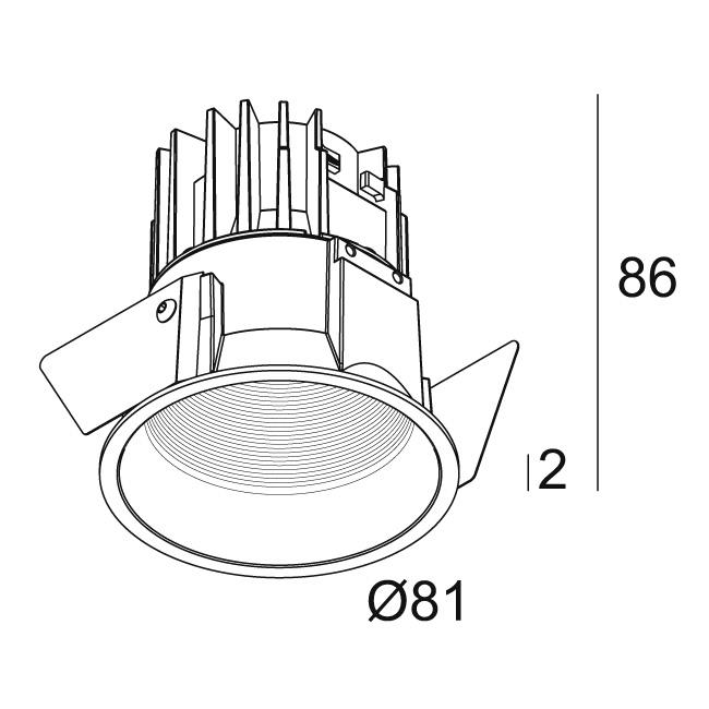 Afbeeldingen van DEEP RINGO RIBS 92733 B IP43/20 LED - 2700K - CRI90 - 33°