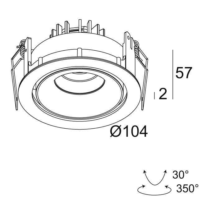 Afbeeldingen van REO OK 92733 S1 W IP23/20-20/20 LED - 2700K - CRI90 - 33°