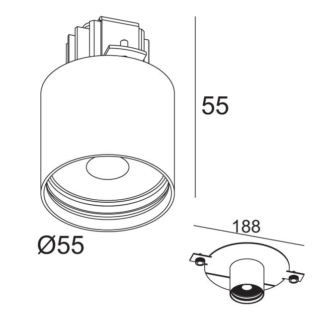 Afbeeldingen van PUT LED CENTER 92720 IP20 LED - 2700K - CRI90 - 20°