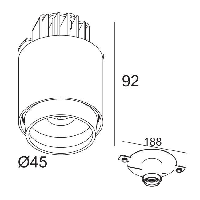 Afbeeldingen van PUT LED CENTER 92706 IP20 LED - 2700K - CRI90 - 6°