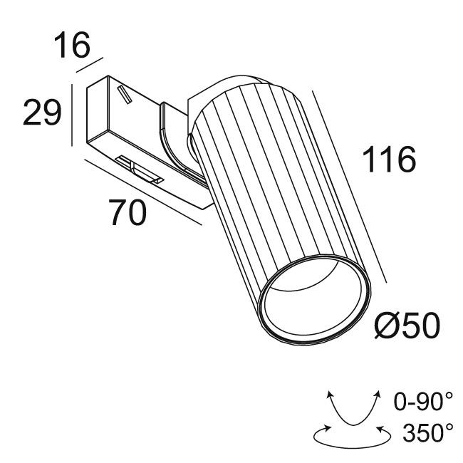 Afbeeldingen van SUPERLOOP-HEDRA 92708 MDL BBR IP20 LED - 2700K - CRI90 - 8°