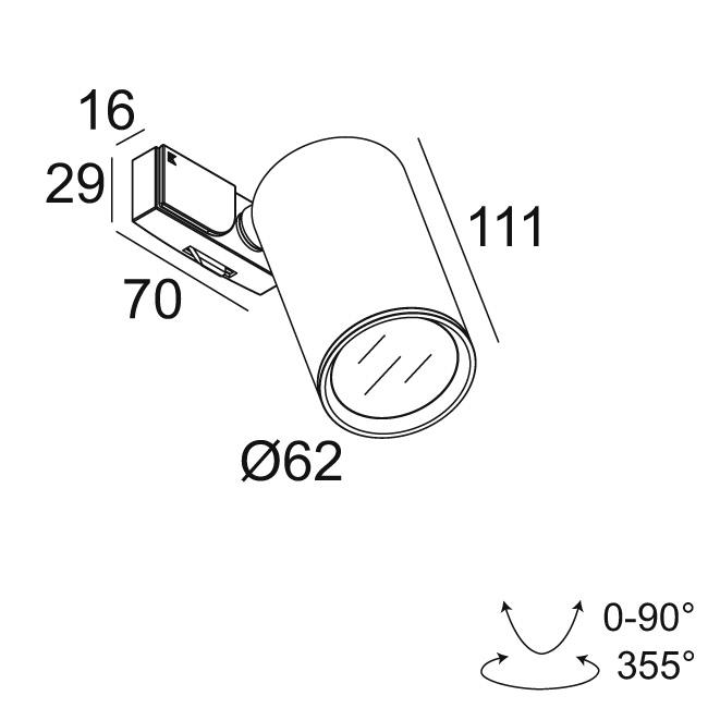 Afbeeldingen van SUPERLOOP-SPY FOCUS MP 927 MDL FBR IP20 LED - 2700K - CRI90 - 1245°