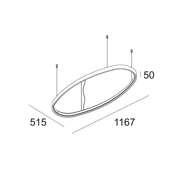 Afbeeldingen van SUPERLOOP HC SBL OVAL S 930 FBR IP20 LED - 3000K - CRI90