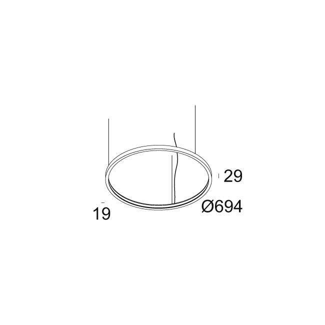 Afbeeldingen van SUPERLOOP SLIM IN 70 SBL 930 FBR IP20 LED - 3000K - CRI90