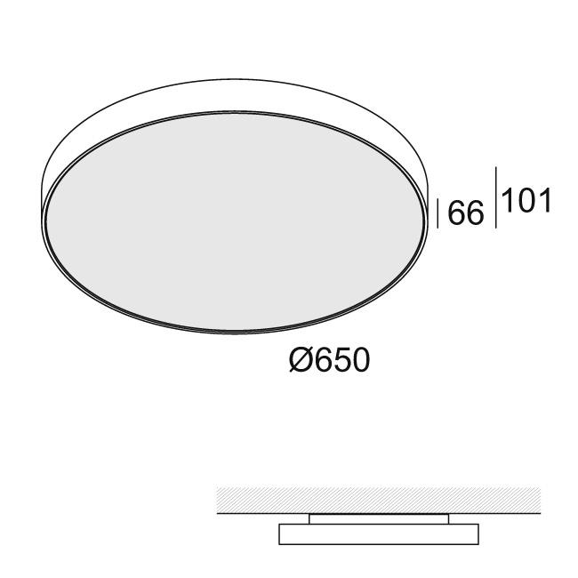 Afbeeldingen van SUPERNOVA FLAT 65 930 B IP20 LED - 3000K - CRI90