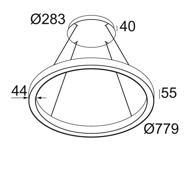 Afbeeldingen van SUPER-OH! SLIM 80 CS SBL DOWN 930 B IP20 LED - 3000K - CRI90