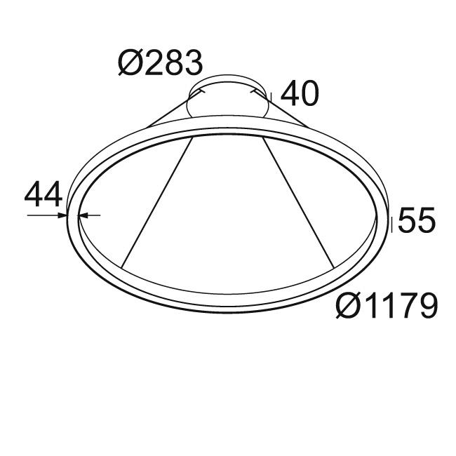 Afbeeldingen van SUPER-OH! SLIM 120 CS SBL DOWN 930 B IP20 LED - 3000K - CRI90