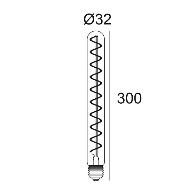 Afbeeldingen van LED FILAMENT T30 E27 8W 2200K - 2200K - CRI95