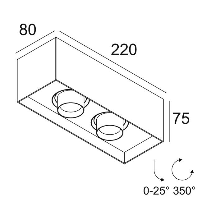 Afbeeldingen van VARO 2 S ON OK 92745 DIM8 W IP20 LED - 2700K - CRI90 - 45°