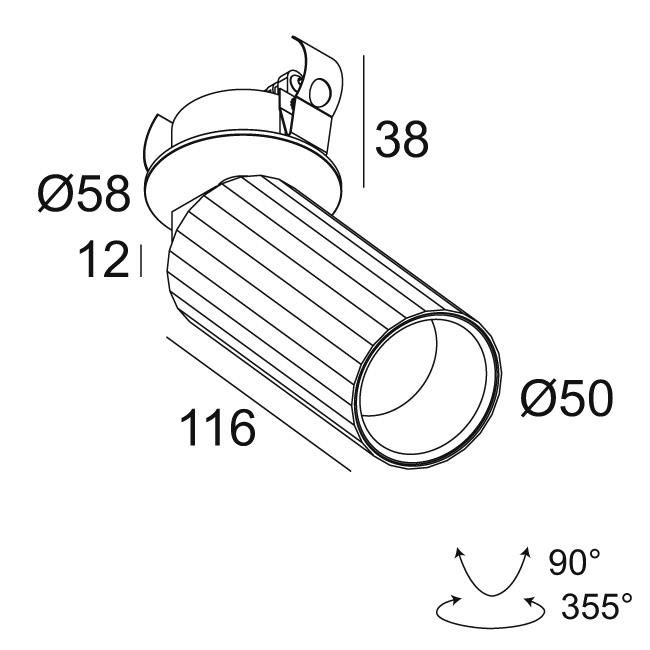 Afbeeldingen van HEDRA CLIP 92708 B-B IP20 LED - 2700K - CRI90 - 8°