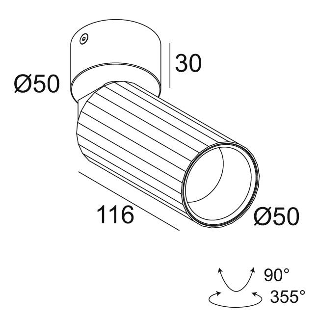 Afbeeldingen van HEDRA ON 92708 GC-B IP20 LED - 2700K - CRI90 - 8°