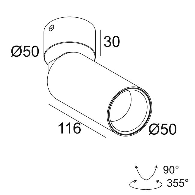 Afbeeldingen van VIZIR ON 92708 BBR-B IP20 LED - 2700K - CRI90 - 8°