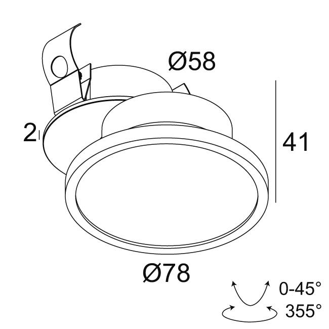 Afbeeldingen van HALOSCAN CLIP MP 92721 W IP20 LED - 2700K - CRI90 - 21°