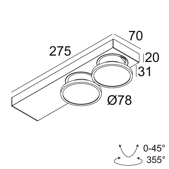 Afbeeldingen van HALOSCAN ON 2 MP 92735 DIM8 B-B IP20 LED - 2700K - CRI90 - 35°