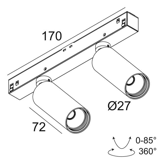 Afbeeldingen van M26L - SPY 272 92730 DIM5 B IP20 LED - 2700K - CRI90 - 30°