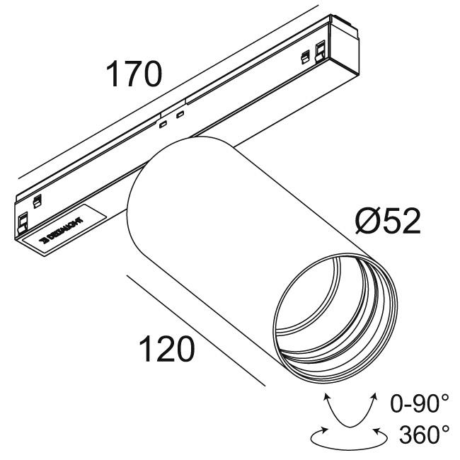 Afbeeldingen van M26L - SPY 52 TW 96520 DIM5 B IP20 LED - 2700K-6500K - CRI90 - 20°