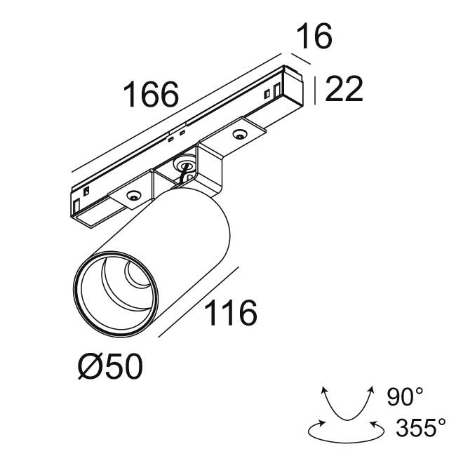 Afbeeldingen van M26L - VIZIR 92708 MDL BBR IP20 LED - 2700K - CRI90 - 8°