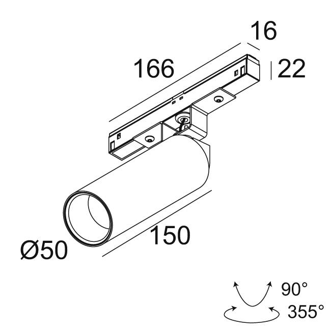 Afbeeldingen van M26L - VIZIR L 92733 MDL BBR IP20 LED - 2700K - CRI90 - 33°