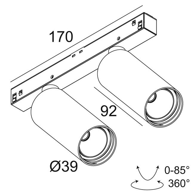 Afbeeldingen van M26L - SPY 392 93020 MDL W IP20 LED - 3000K - CRI90 - 20°