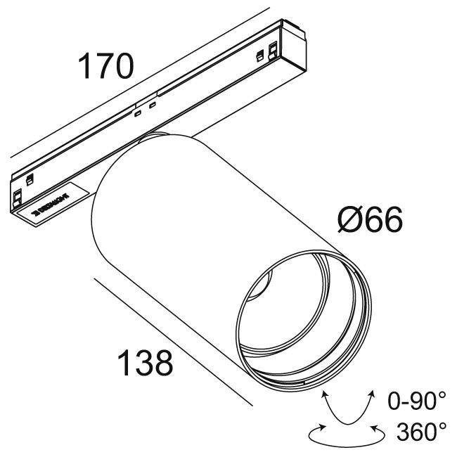 Afbeeldingen van M26L - SPY 66 92718 MDL W IP20 LED - 2700K - CRI90 - 18°