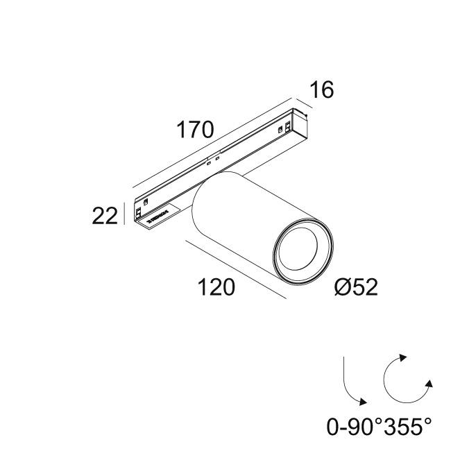 Afbeeldingen van M26L - SPY 52 FOCUS 927 MDL FBR IP20 LED - 2700K - CRI90 - 2646°