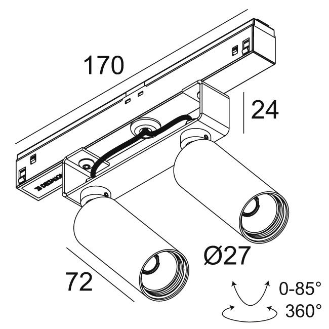 Afbeeldingen van M20/M26H - SPY 272 93030 MDL W IP20 LED - 3000K - CRI90 - 30°