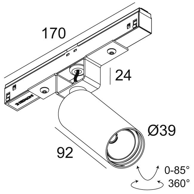 Afbeeldingen van M20/M26H - SPY 391 92720 MDL B IP20 LED - 2700K - CRI90 - 20°