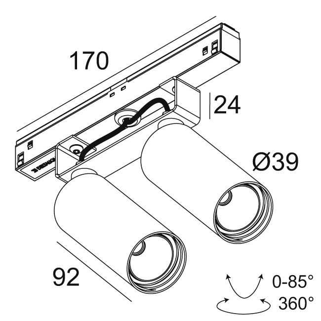 Afbeeldingen van M20/M26H - SPY 392 92740 MDL W IP20 LED - 2700K - CRI90 - 40°