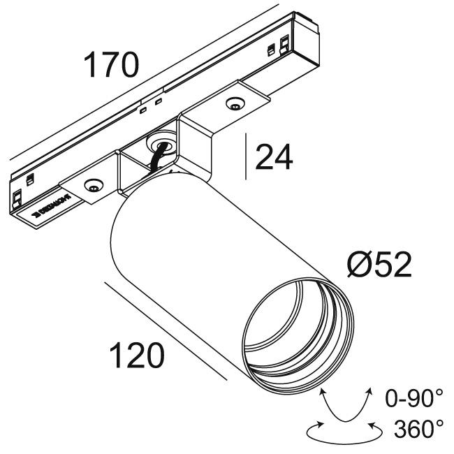 Afbeeldingen van M20/M26H - SPY 52 92720 MDL B IP20 LED - 2700K - CRI90 - 20°