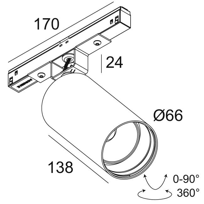 Afbeeldingen van M20/M26H - SPY 66 92745 MDL W IP20 LED - 2700K - CRI90 - 45°