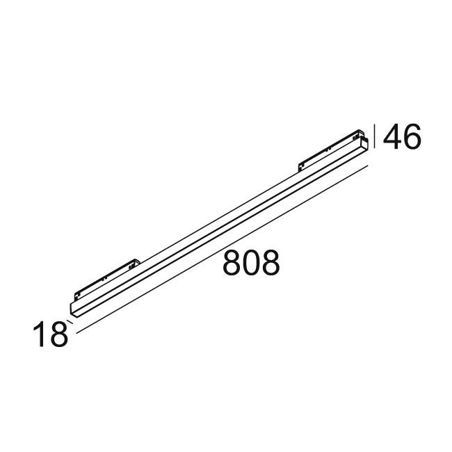 Afbeeldingen van M - LED LINE HE 1 x 18,4W DIM5 B IP20 LED - 3000K - CRI90