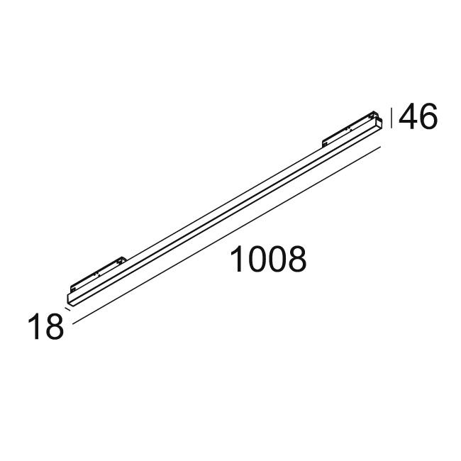 Afbeeldingen van M - LED LINE HE 1 x 21,6W DIM5 B IP20 LED - 3000K - CRI90